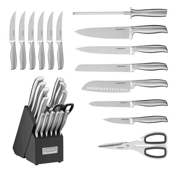 cuisinart 15pc stainless steel hollow handle cutlery block set