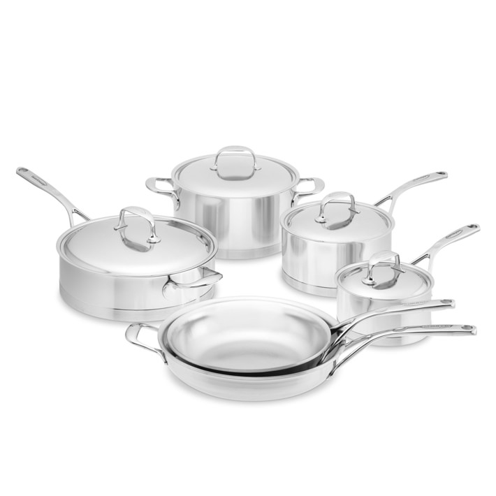 Demeyere Atlantis Stainless Steel 10 Piece Cookware Set Williams Sonoma 7135