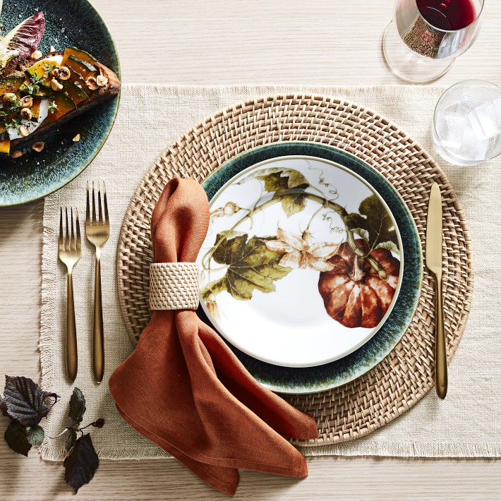 Botanical Pumpkin Salad Plates, Set of 4 Williams Sonoma