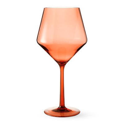 Sol Outdoor Red Wine Glasses, Set of 6, Orange