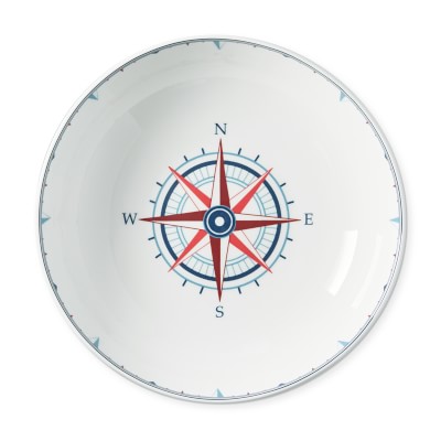 Maritime Compass Serve Bowl