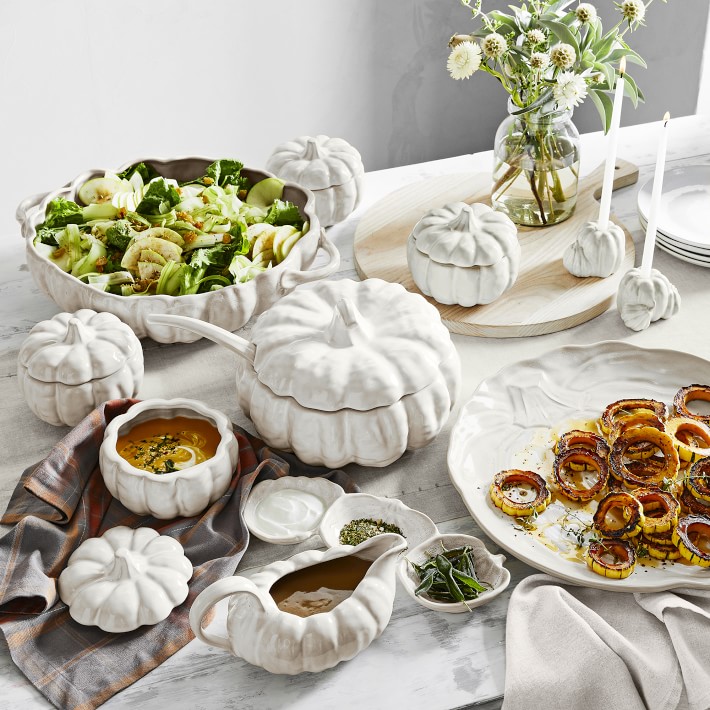 Sculptural Pumpkin Gravy Boat Williams Sonoma