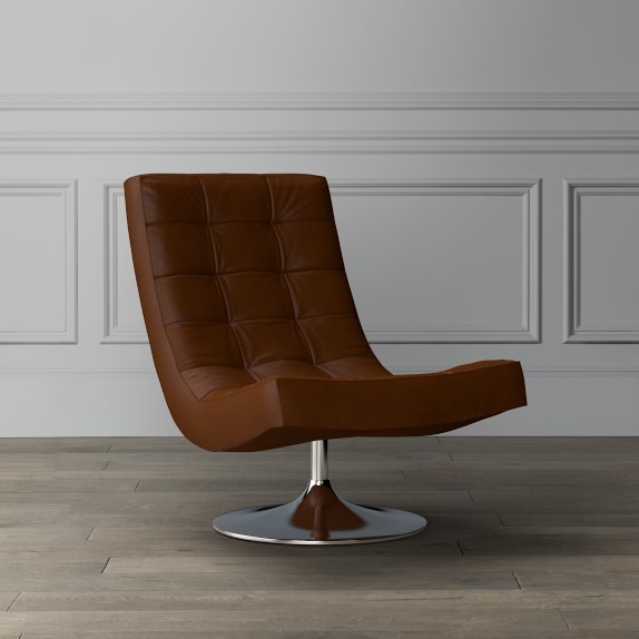 contemporary leather swivel chair