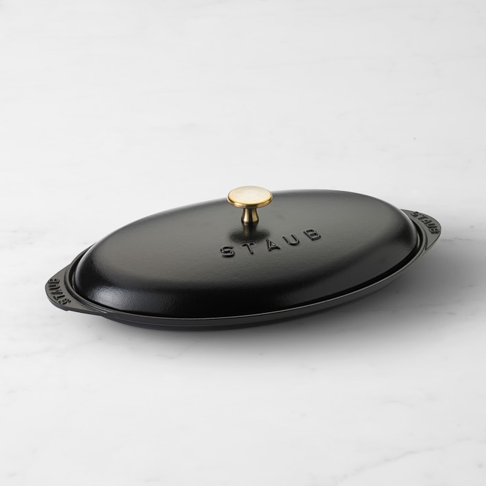 Staub Enameled Cast Iron Fish Plate with Lid Williams Sonoma