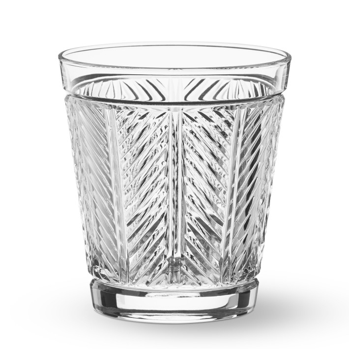 Herringbone Cut Tumblers, Set of 4 Williams Sonoma