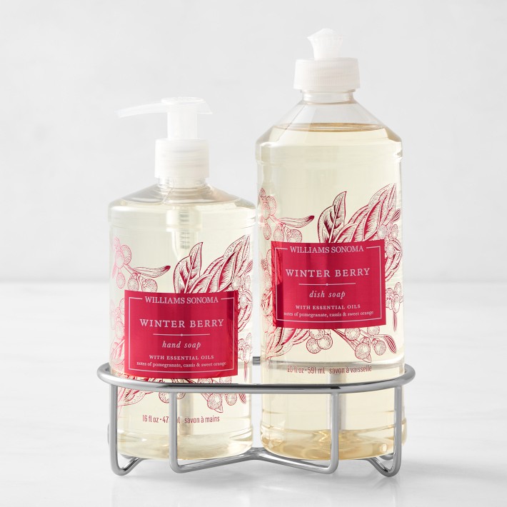 Williams Sonoma Winter Berry Hand Soap & Dish Soap 3-Piece Kitchen Set ...