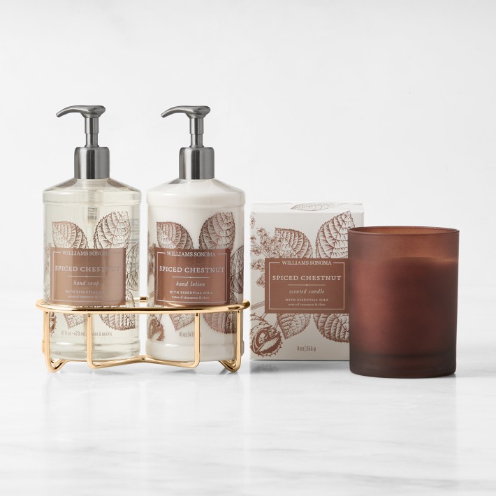 Williams Sonoma Spiced Chestnut Hand Soap & Lotion 4Piece Kitchen Set