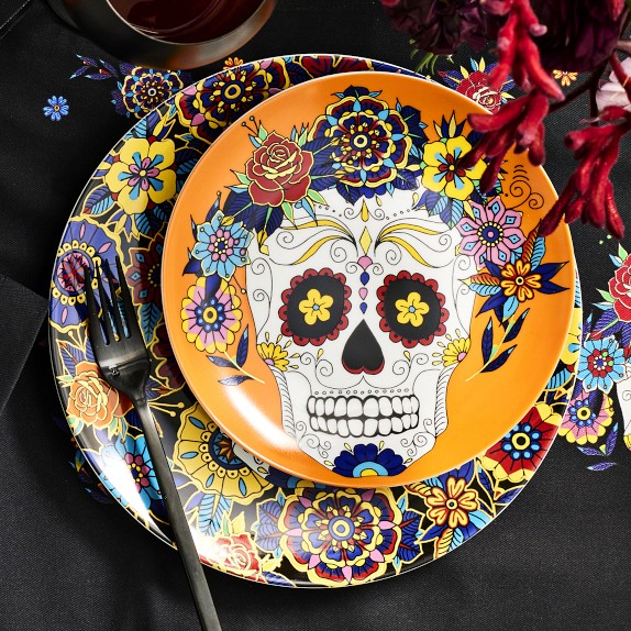 day of the dead ceramic plates