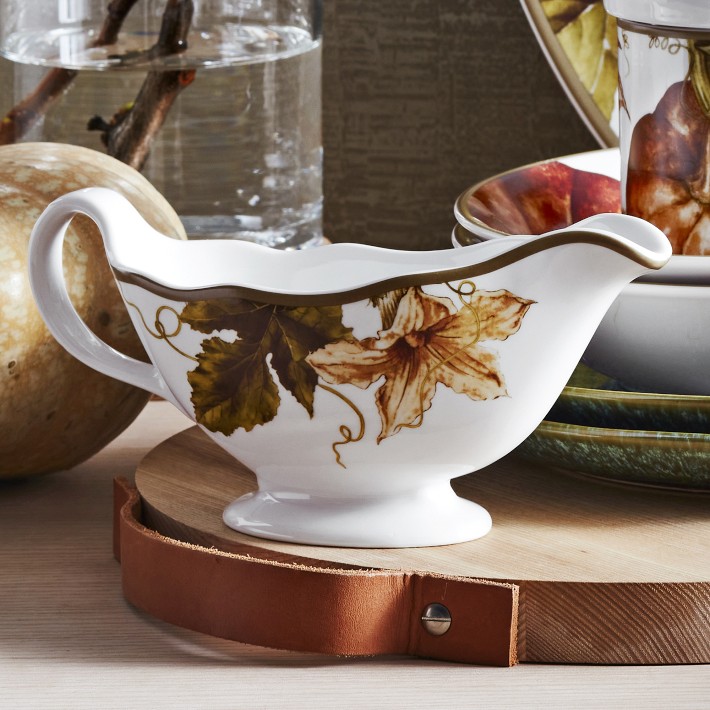 Botanical Pumpkin Gravy Boat Williams Sonoma