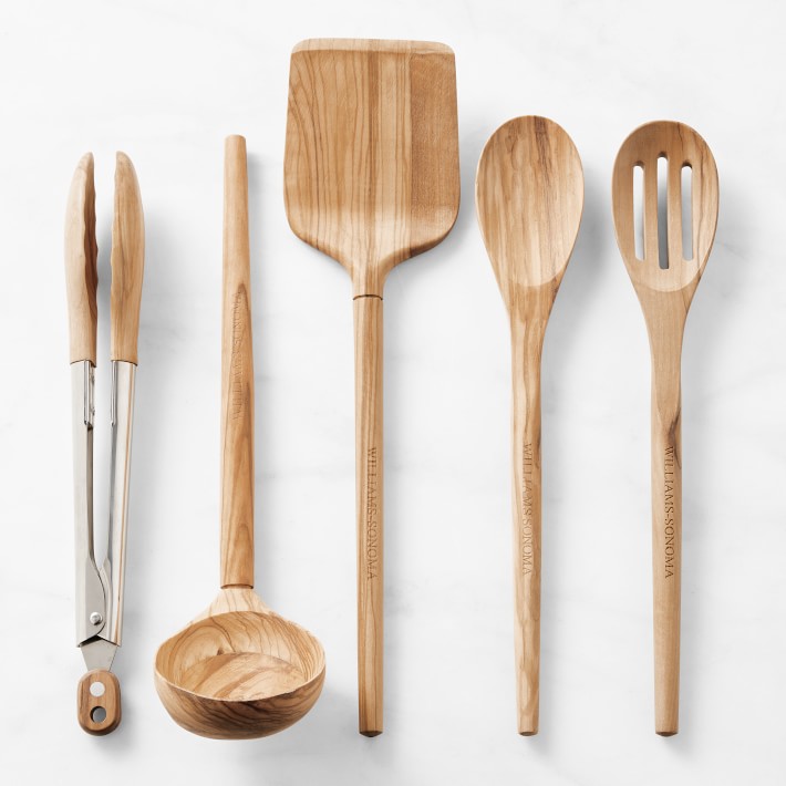 Williams Sonoma Olivewood Essential Utensils Set of 5 Williams Sonoma