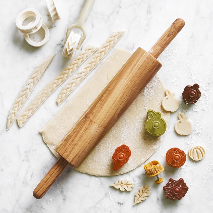 Williams Sonoma Barrel Olivewood Rolling Pin Baking Tools Williams