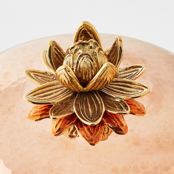 Ruffoni Historia Hammered Copper Teakettle with Lotus Knob Williams