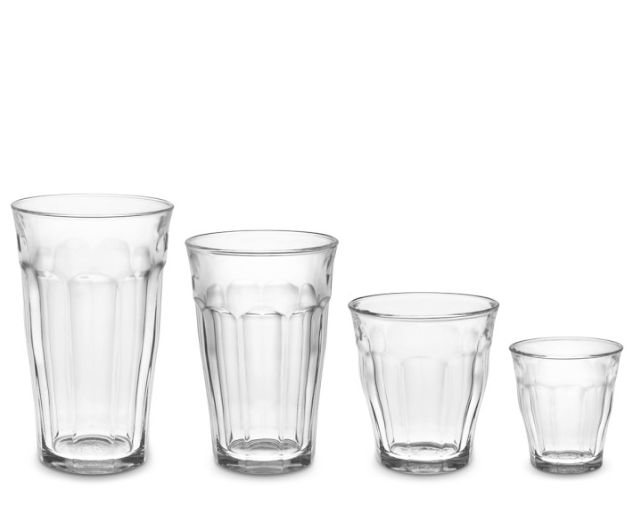 Duralex Picardie Glass Drinking Glasses Assorted Set of 24 Williams