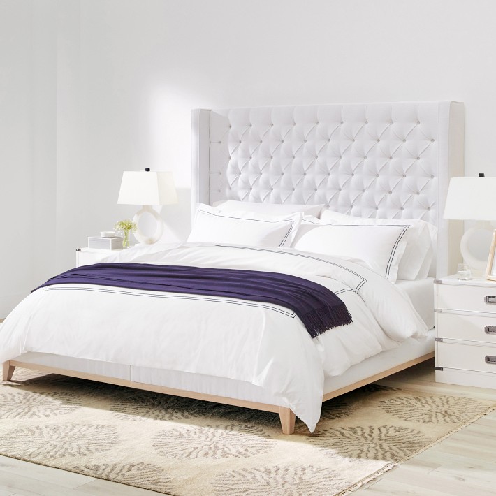 Presidio Extra Tall Tufted Bed Luxury Beds Williams Sonoma
