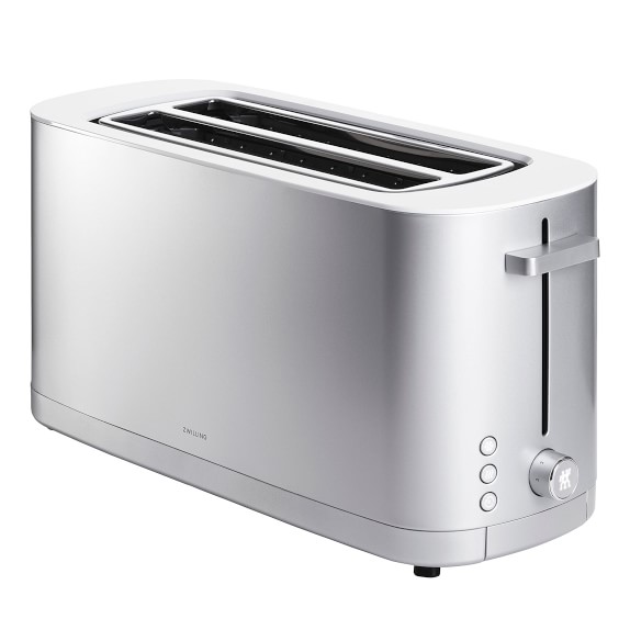 Twinzee Wide Slot Toaster 2 Slice Matte White and Stainless Steel 850W Toasters 7 Toasting Settings Small Toaster with Free Bamboo Tongs Clips and Crumb Tray Vintage Toster 3 in 1 Retro Toaster 