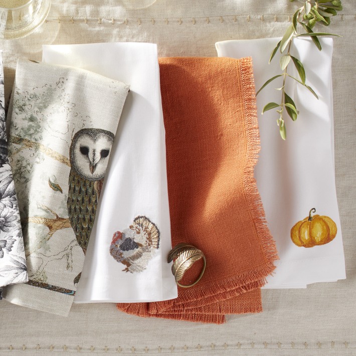 Plymouth Bird Embroidered Cloth Napkins Set of 4 Williams Sonoma