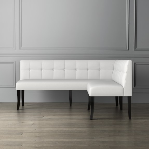 tufted leather banquette