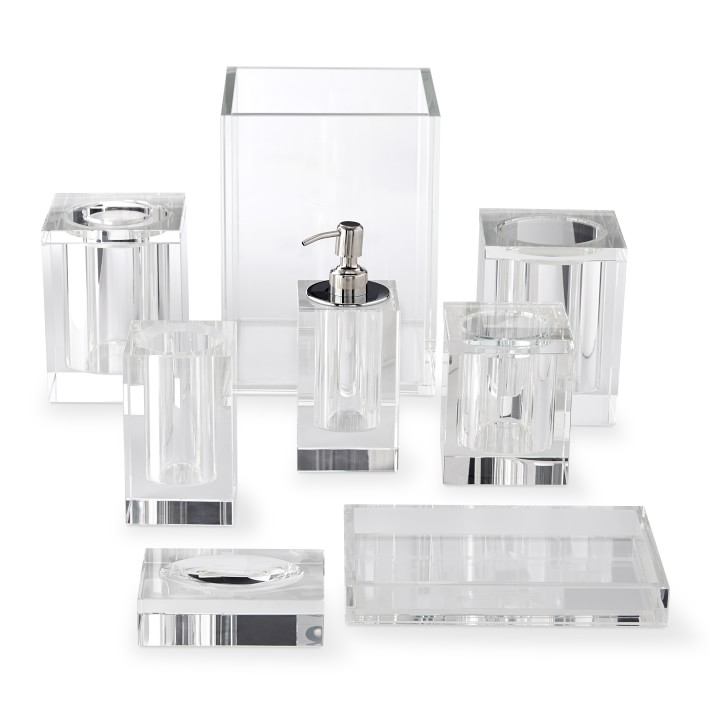 Crystal Toothbrush Holder Bathroom Accessory Set Williams Sonoma