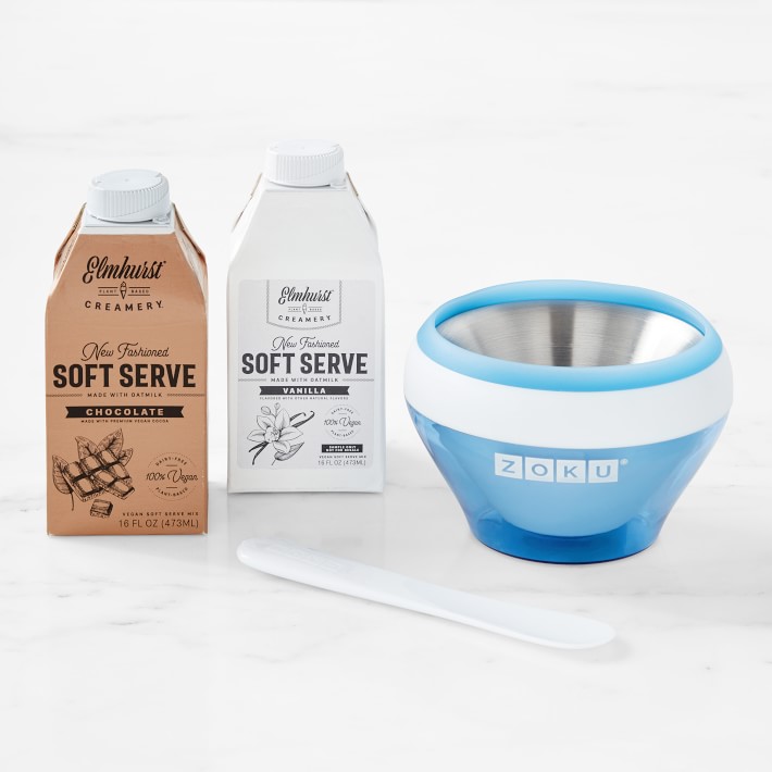 Zoku Ice Cream Maker & Oat Milk Soft Serve Set Williams Sonoma CA