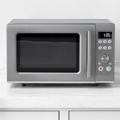 Breville Modern Microwave 4 Slice Toaster & Jug Kettle Breville with Bread Bin Canisters 