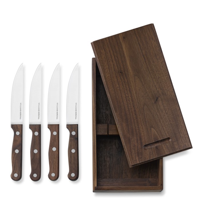 Williams Sonoma Outdoor Walnut Steak Knives Set of 4 Williams Sonoma