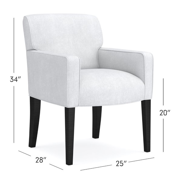 white arm dining chairs