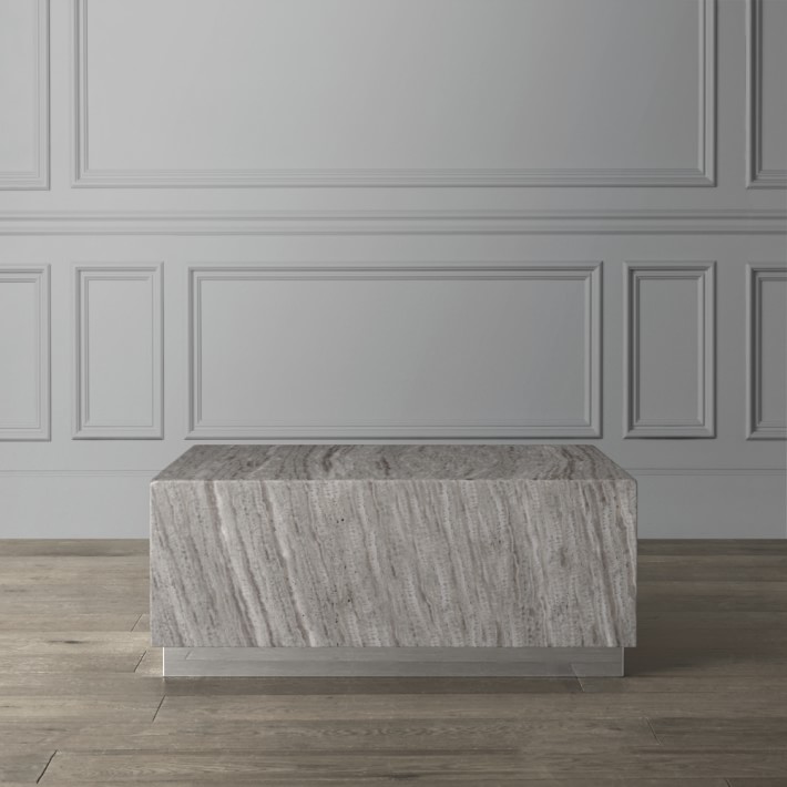 williams sonoma travertine coffee table