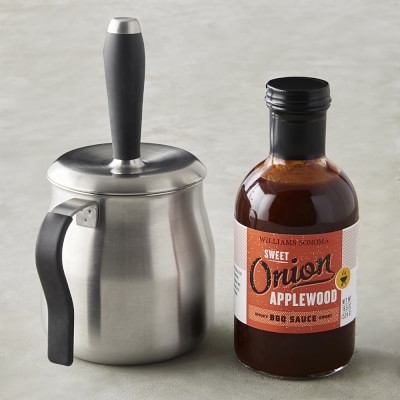 sauce pot and basting brush set