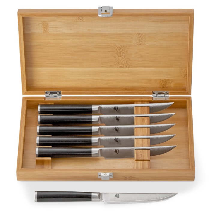 Shun Classic 6Piece Steak Knife Set Williams Sonoma CA Williams Sonoma
