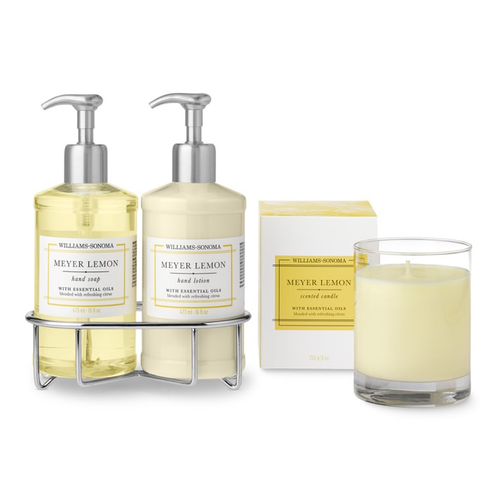 Williams Sonoma Meyer Lemon Hand Soap & Lotion Deluxe 6Piece Gift