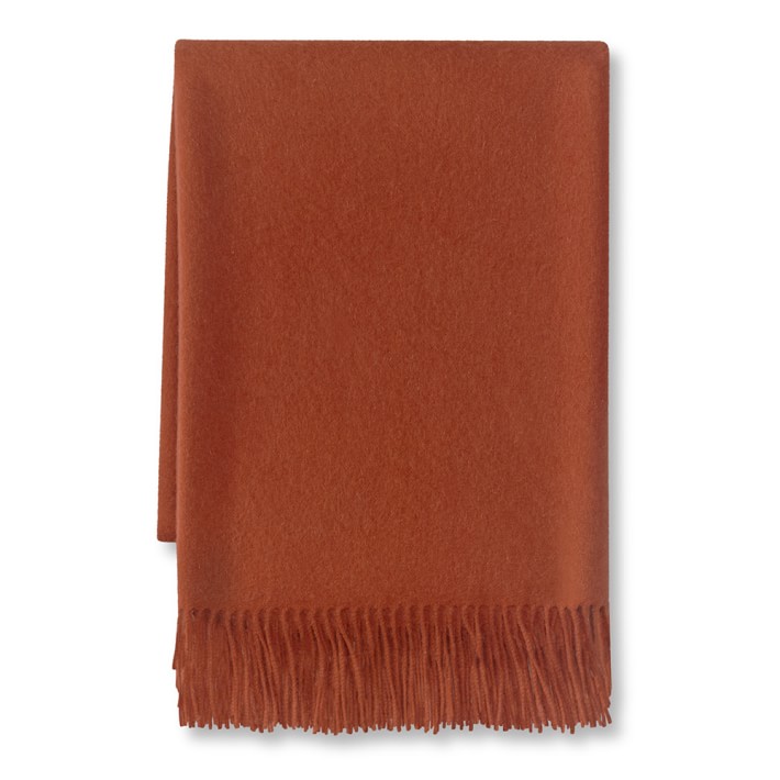 Paprika Solid Cashmere Blanket Williams Sonoma