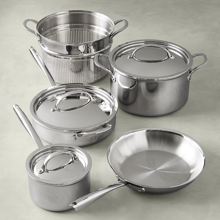 Williams Sonoma Thermo-clad™ Stainless-Steel 8-Piece Cookware Set ...