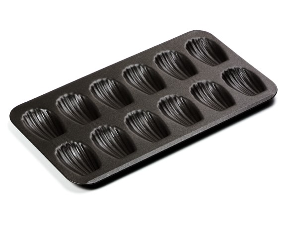 MiOYOOW Silicone Madeleine Pan Madeleine Mold 12-Well Nonstick Baking Pans Shell Shaped Mini Cookie Cake Mold Pan for Oven Baking 