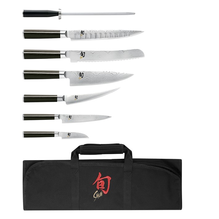 Shun Classic Student Knife Roll, Set of 8 Williams Sonoma