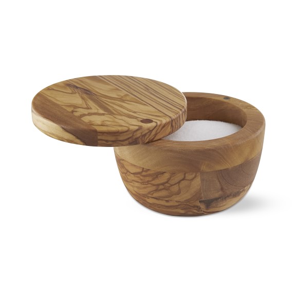 olive wood salt bowl