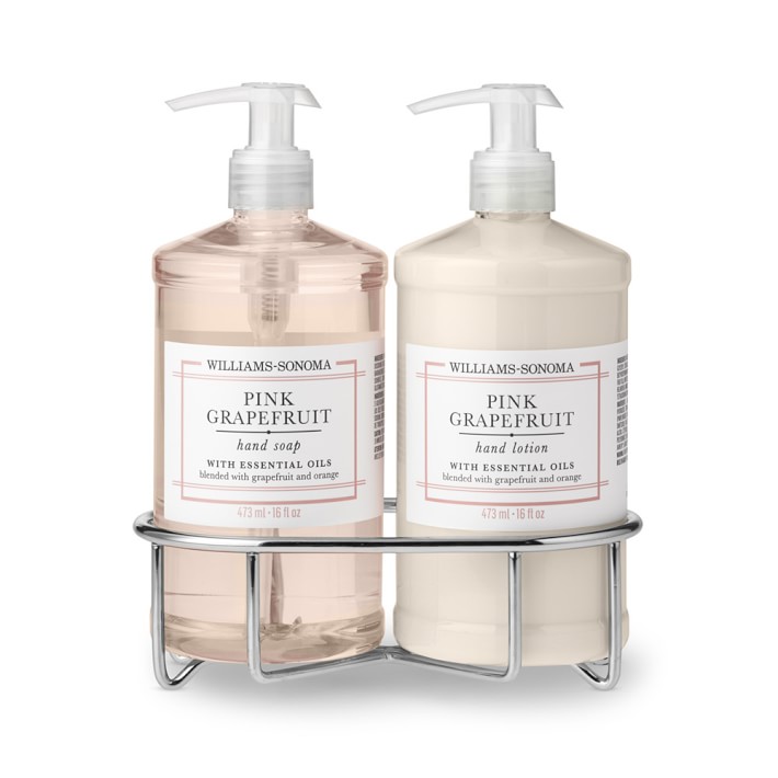 Williams Sonoma Pink Grapefruit Soap & Lotion Classic 3Piece Gift