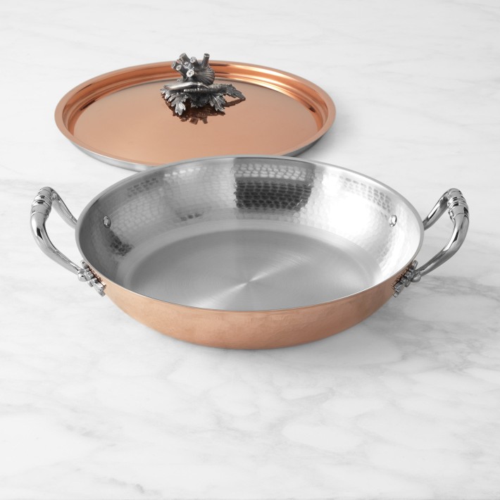 Ruffoni Opus Cupra Hammered Copper Gratin Pan with Fennel Knob, 12