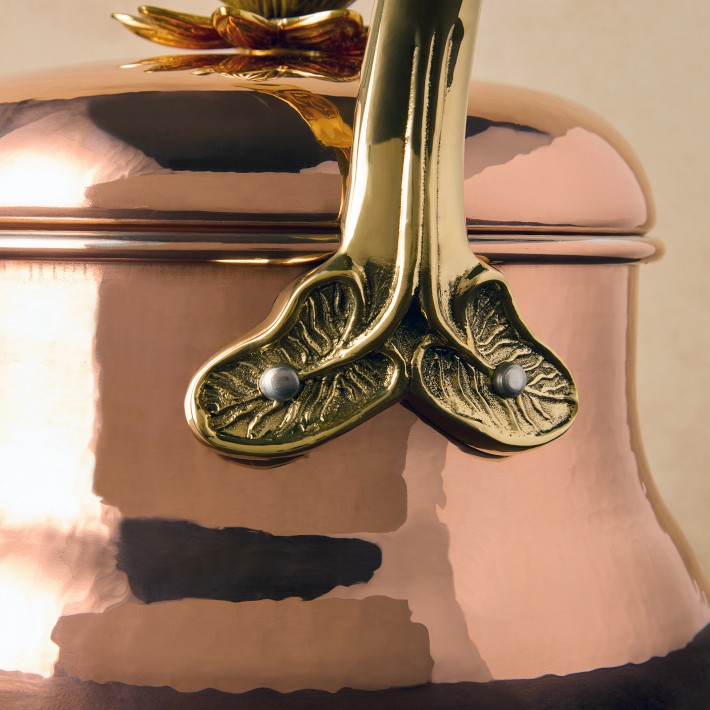 Ruffoni Historia Hammered Copper Teakettle with Lotus Knob Williams