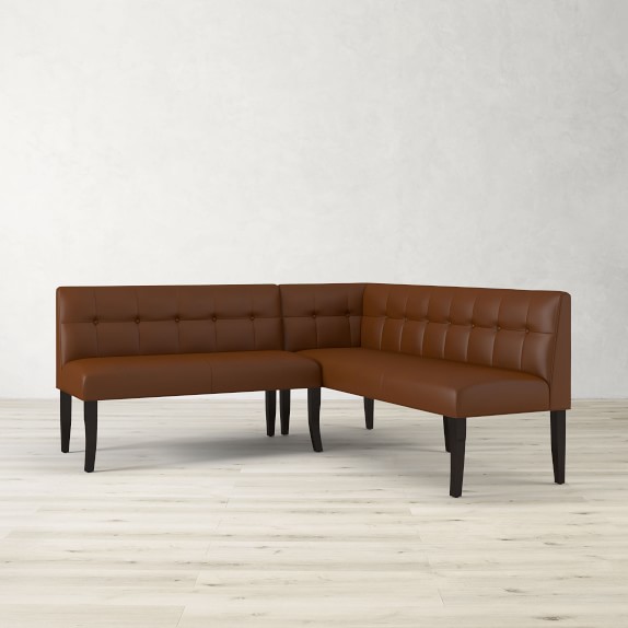 leather dining banquette