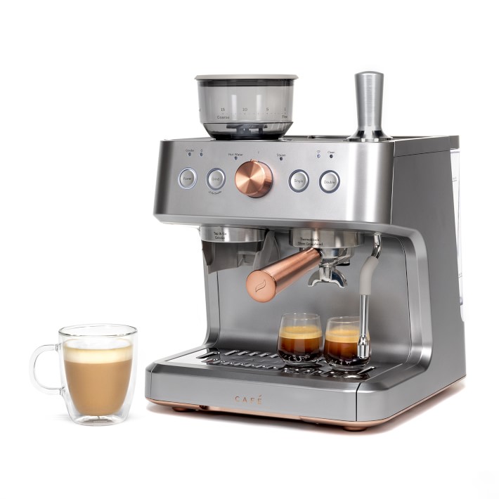 Café Bellissimo Semi Automatic Espresso Machine + Frother, 15Bar