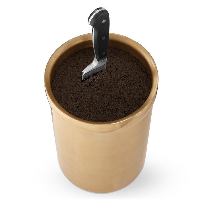 Gold Knife Holder with Kapoosh® Insert Williams Sonoma CA Williams