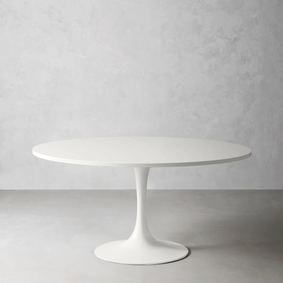 white oval pedestal dining table