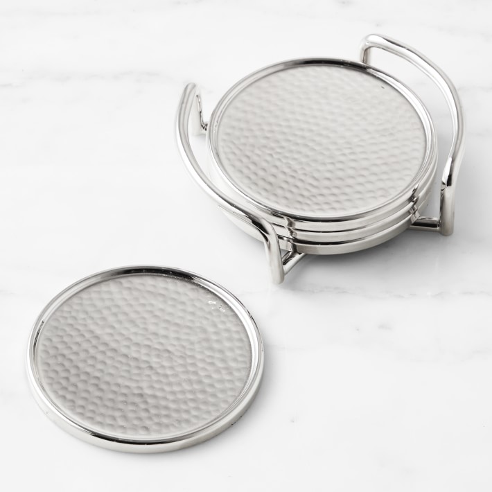 StainlessSteel Coasters, Set of 4 Williams Sonoma CA Williams Sonoma