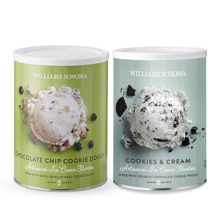 Williams Sonoma Cookies & Cream & Cookie Dough Ice Cream Starter Duo