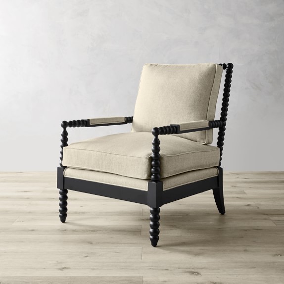 black spool chair