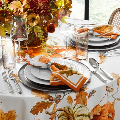 Heirloom Pumpkin Round Tablecloth | Williams Sonoma