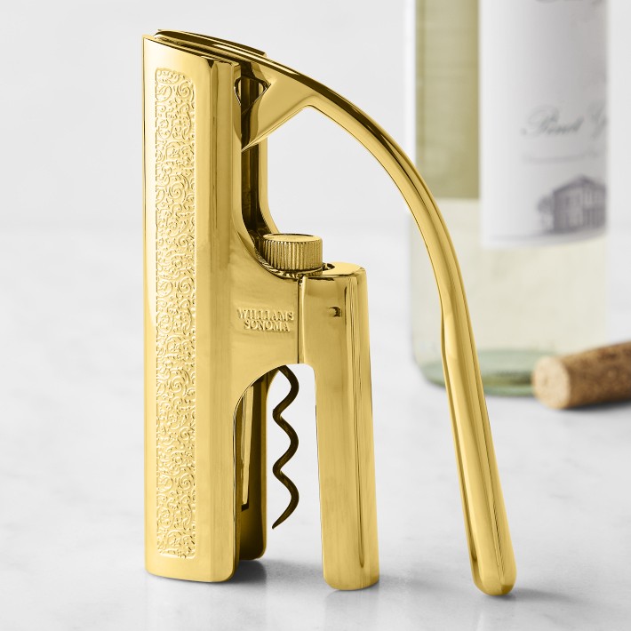 Williams Sonoma Heritage Lever Corkscrew, Gold