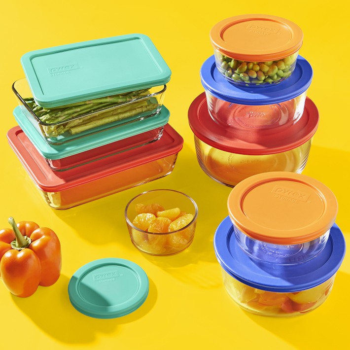 Pyrex Colored Lid Set, Set of 18 | Williams Sonoma