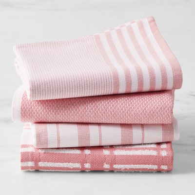 Williams Sonoma Multi-Pack Absorbent Towels, Set of 4, Geranium Pink