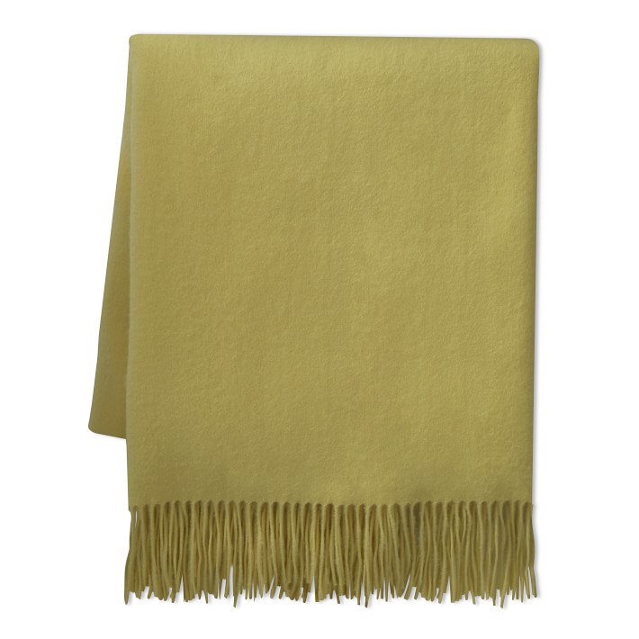 Chartreuse Solid Cashmere Blanket Williams Sonoma
